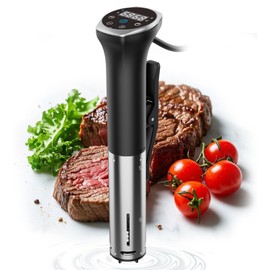 Karienvir Sous Vide, Sous Vide Machine 1100W, Sous Vide Cooker IPX7 Waterproof Immersion Circulator, Sous Vide Water Baths Temperature(10℃~90℃) & Timer Control,Portable Sous Vide Easy Storage
