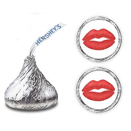 216 Red Lips Kisses Stickers for Any Occasion, Bridal Shower, Wedding, Bachelorette Party, Birthday, Bride to Be Hershey Kisses Stickers, Chocolate Drops Labels for Engagement Party.