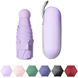 LIMSPACE Parasol, Rain Umbrella, Folding Umbrella, Ultra Lightweight, Women's, Compact, UV Protection, 99% UV Protection, UFP50+, 100% Light Blocking, Storage Pouch, Convenient to Carry, UV