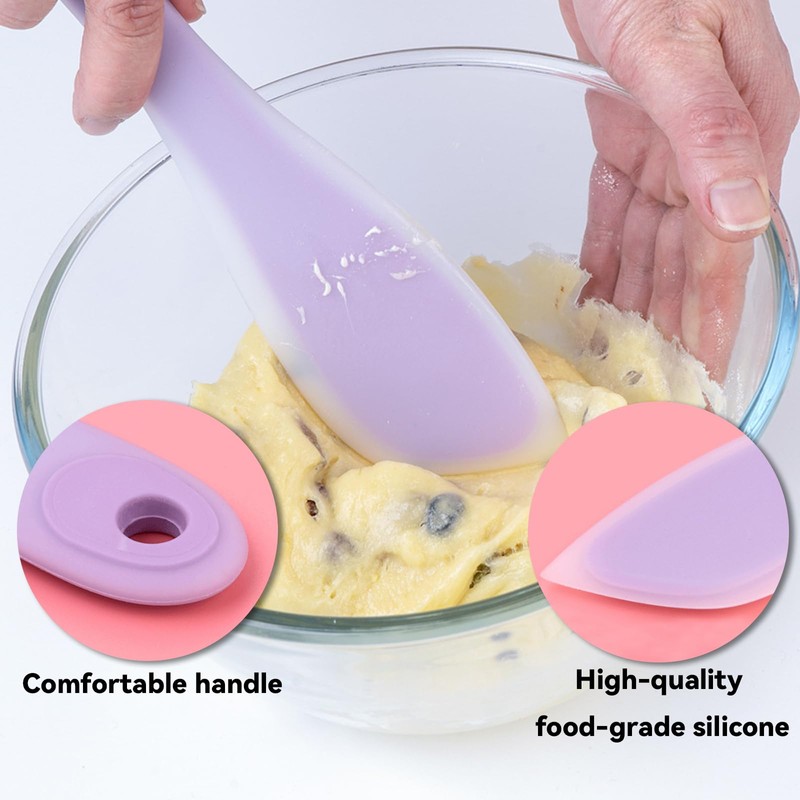 One Piece Durable Non-Stick Rubber Spatulas Baking High Heat Resistant