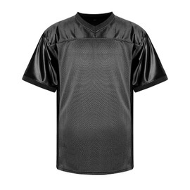 MESOSPERO Men's Football Jersey Blank Football Practice Jersey for Athletic Training and Daily Leisure (Black, M)