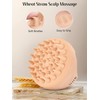 HEETA Silicone Bristles Scalp Scrubber & Massager for Hair Growth,