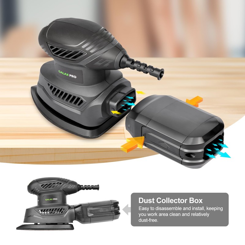 GALAX PRO Detail Sander, 1.1A Powerful Motor, 13000 OPM Compact