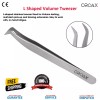 OROAX L-Shaped Volume Tweezers Dental Surgical Serrated Forceps Veterinary Diagnostic