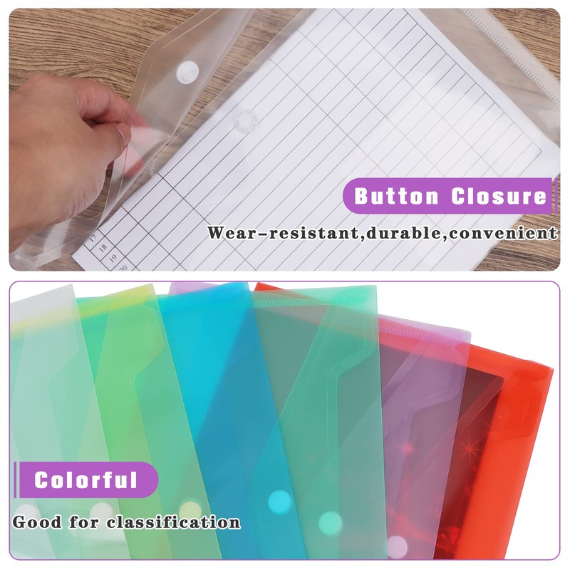 Pack of 21 Document Folders A5 with Press Stud, A5