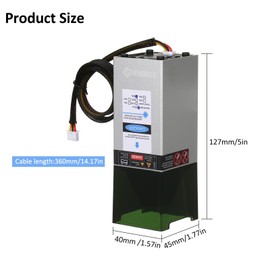 Geevorks 450nm 80W Laser Module Fixed Focal Length Laser Engraving Head High Speed Laser Engraver Cutter 3D Printer CNC Router Laser Module for DIY Craft Wood Leather Fabric Paper Cutting Engraving