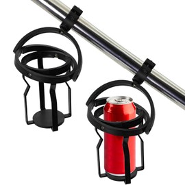 Gyroscopic Drink Holder, Tractor Drink Holder, Set of 2 Gyroscopic Cup Holders, 360° Rotating Cup Holder - Self-Balancing Drink Holder for Bike, Car, Motorcycle & Wheelchair (Black)