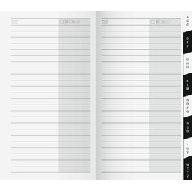 BRUNNEN 1070040 Address Index Book for Pocket / Folding Calendar Model 740 78 x 153 mm