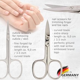 3 Swords Germany - juego de cuidado de uñas de calidad de la marca, kit de manicura y pedicura de 10 piezas con tijeras, estuche de cuero sintético me