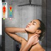 Heyalan Shower Faucet Set Square Stainless Steel Bathroom Rainfall Shower