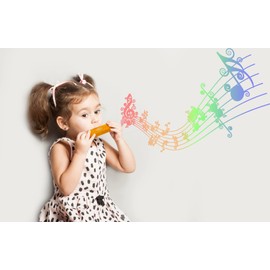 Classic Cantabile FBH-10 ON FunKids Harmonica in C Major - Diatonic 10 Hole Plastic Harmonica - Phosphor Bronze Reeds - Ideal for Children - Includes Plastic Case - Orange