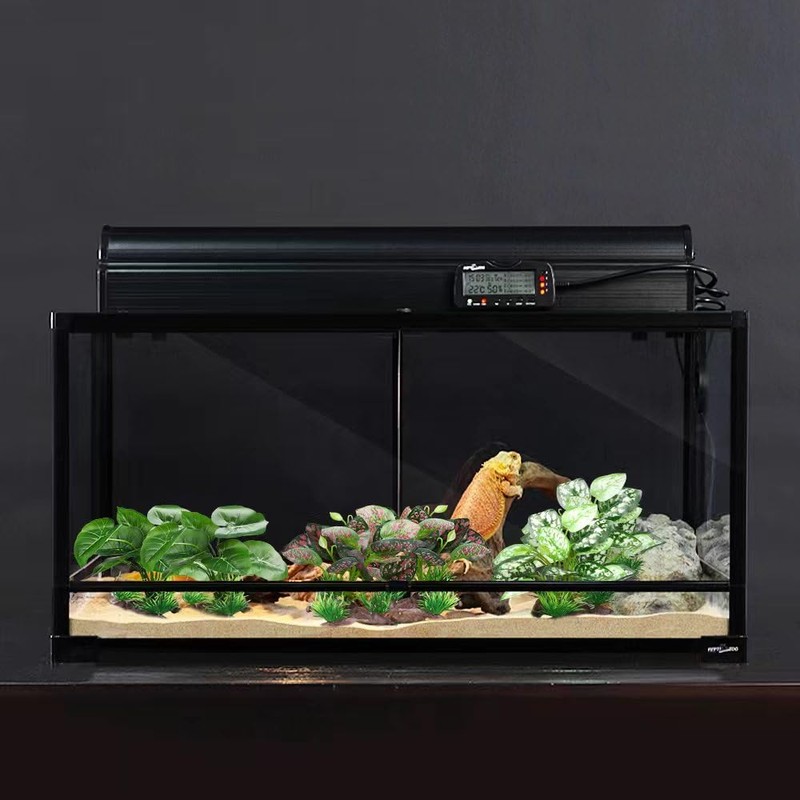 BEGONDIS 2Pcs Reptile Artificial Plants, Terrarium Plants Decorations Supplies, Aquarium