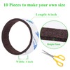 Felt Strips 10Pieces Pack 1x 6 Inches Self Adhesive Brown