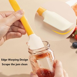 Silicone Jam Spreader Spatula with Can Opener End, Multi Purpose Spreaders for Jar, Peanut Butter Jelly Spreader, Chocolate Spreader Mixing Scraper, Spread with Clean Hands By Simple Spreading