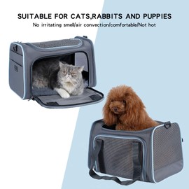A4Pet Airline Approved Cat Carrier Dog Carriers, Soft-Sided Portable Pet Travel Washable Carrier for Dogs
