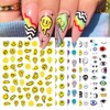 IDDFEVE 12 Sheets Abstract Smiling Face & Evil Eye Nail