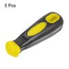HARFINGTON 5pcs Rubber File Handle 4.25 Inch Round and Rectangular