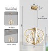 Munbea Modern Gold LED Chandelier with Remote Control, Dimmable LED
