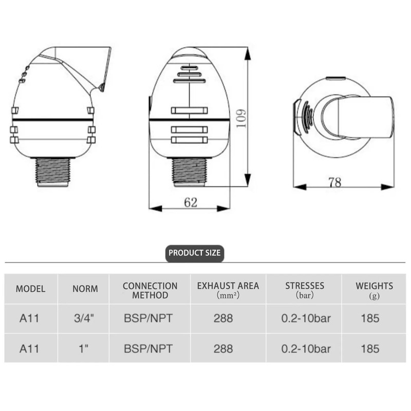 1 inch Air Release Valve, NPT Thread Connection,Water Tank Air