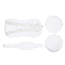 Diydeg Envoltura de Aceite de Ricino para Cintura Cuello Pecho Paquete de Aceite de Ricino Orgánico Reutilizable 3 en 1 con Correa Elástica Ajustable 
