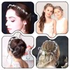 Ouligay Flower Girl Headpiece, Rhinestone Silver Crystal Pearl Flower Girl