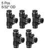 sourcing map Plastic Tee Push to Connect Tube Fittings 4mm