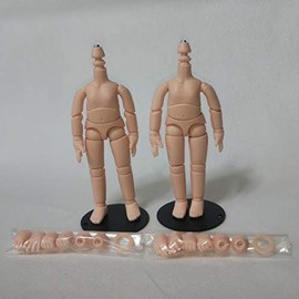 Doll Collectible OB11 4.3 inches (11 cm) Body Skin Tone, Frosted Skin, Self-Standing Magnet, Set of 2