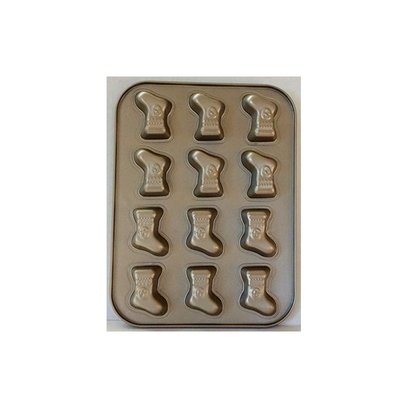 Kringle's Kitchen 12 Cavity Non Stick Christmas Stockings Pan