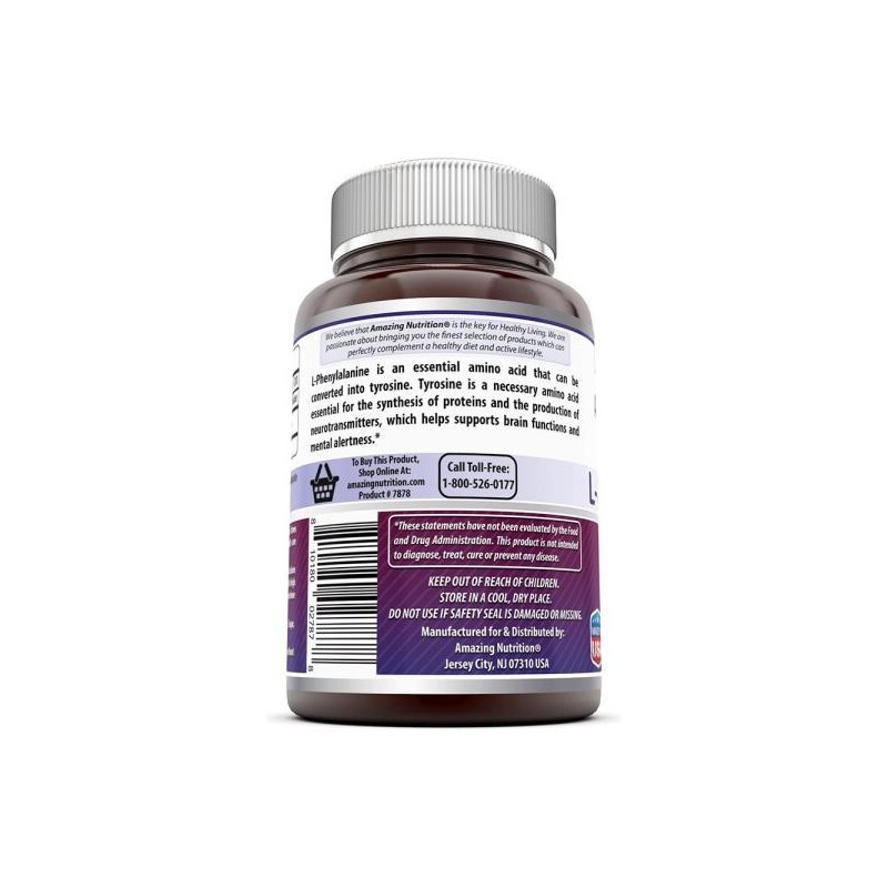 어메이징 포뮬러스 L-페닐알라닌 500mg 120캡슐 Amazing Formulas L-Phenylalanine 500mg 120
