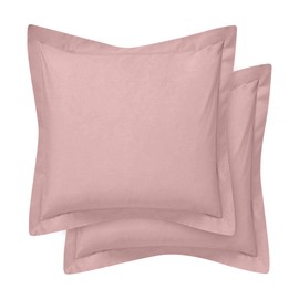 Cotton Metrics Heavy Quality European Square Pillow Shams Set of 2 Blush Pink 600TC 100% Organic Cotton Euro Pillow Shams 26x26 Pillow Cover, Cushion Cover Euro Size