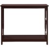 Pemberly Row Contemporary Console Table in Espresso Wood Finish