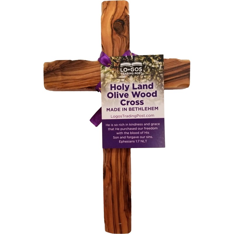 Logos Trading Post Holy Land, Jerusalem, Olive Wood Wall Cross
