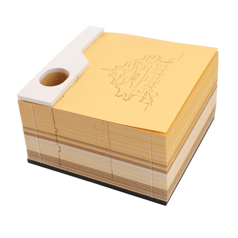 3D Memo Pad Chinese Dragon Palace Craft Paper Carving Sculpture