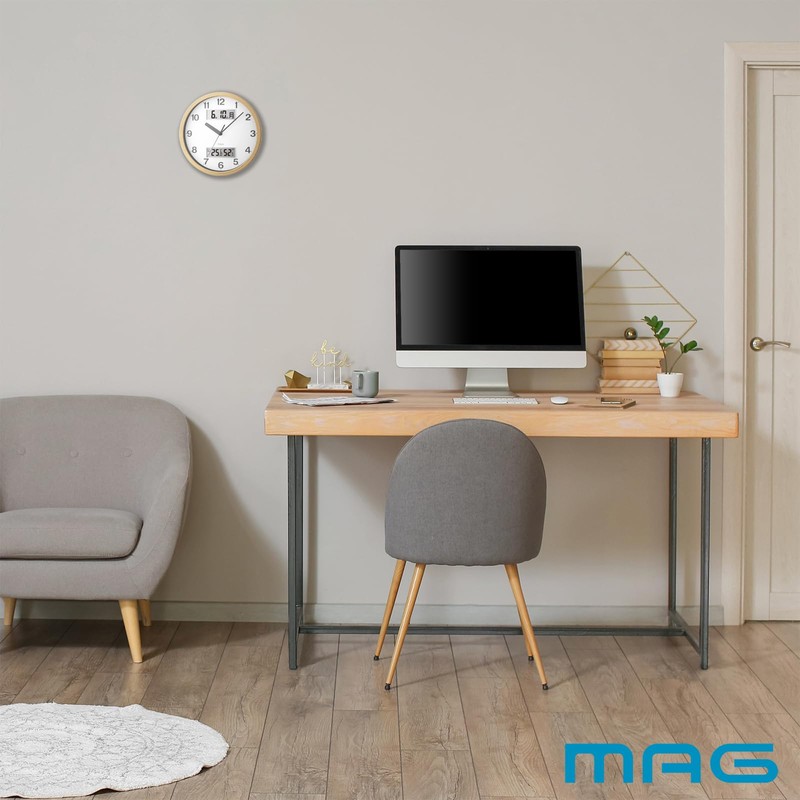 MAG W-807A N-Z Noah Precision Wall Clock, Analog, Stylish, Interior,