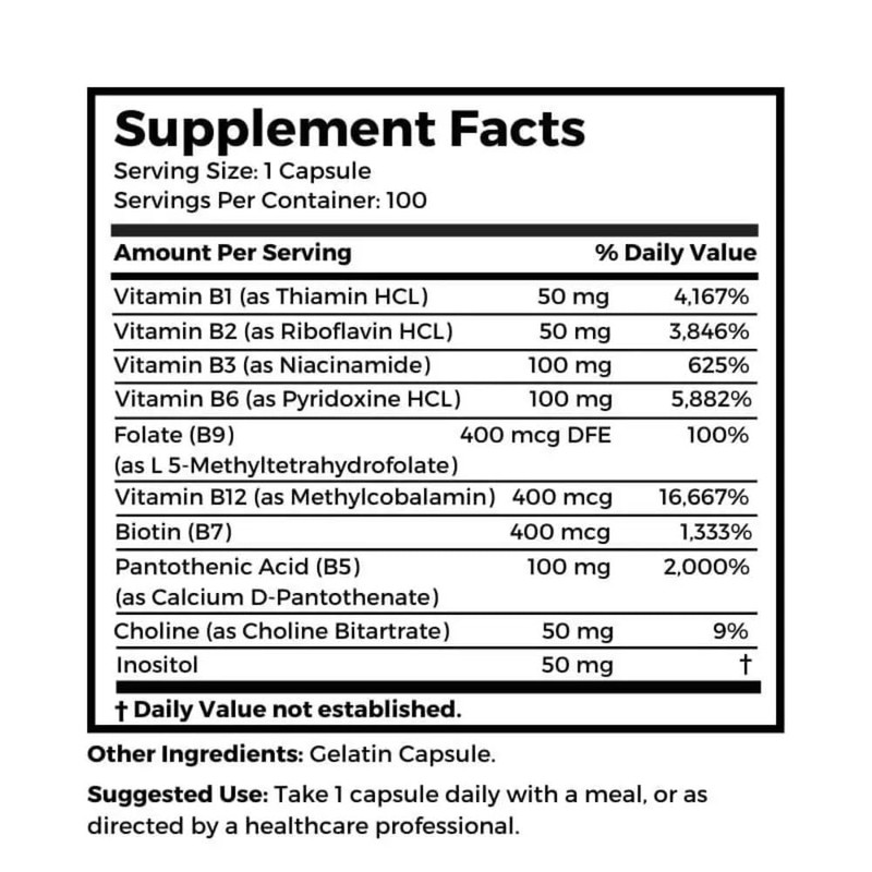 Dr Clark Store B Vitamin Complex (SuperB100), 501 mg 100
