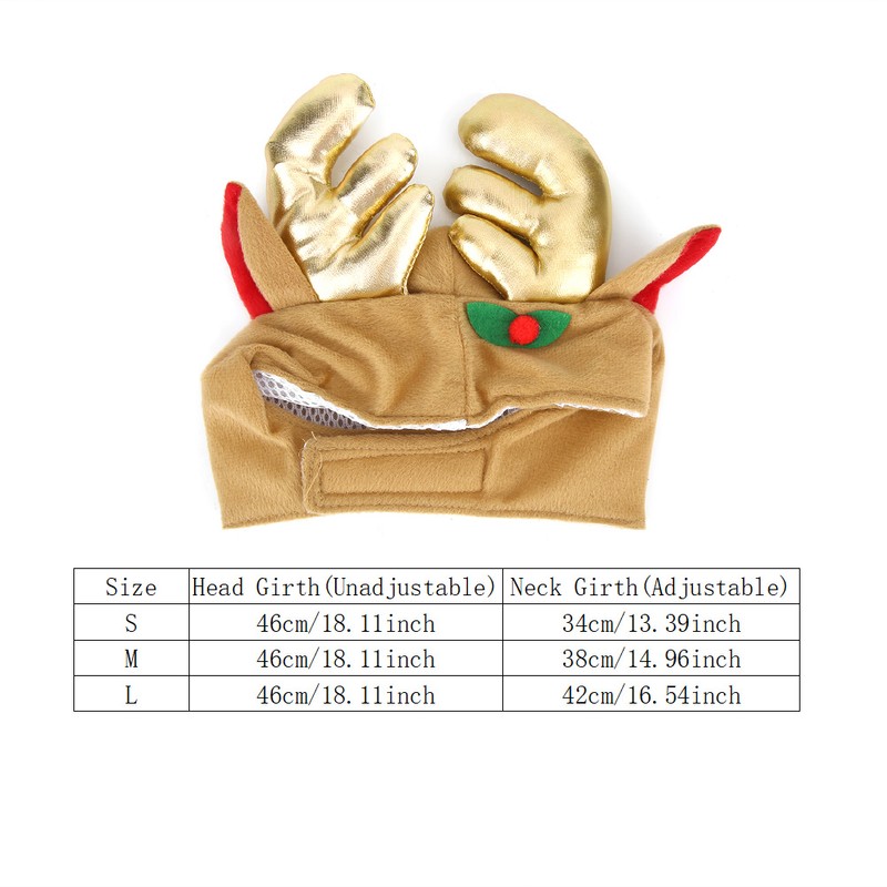 Polyester Coffee Cute Breathable Pet Cartoon Elk Hat Cat Dog