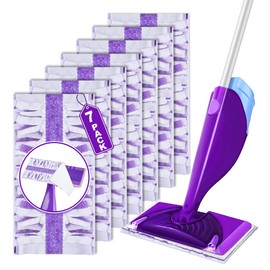 7 Count Mopping Pads Refills Compatible with Swiffer WetJet, Disposable Multi Surface Floor Cleaning Spray Mop Refill Pads, Multi-Layer Wet Dry Use for Hardwood Floor