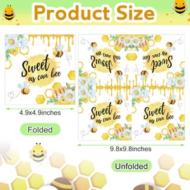 Honoson 100 Servilletas de Abeja para Decoración de Fiestas Servilletas de Papel de 3 Capas para Cócteles Suministros para Cumpleaños Temáticas de Abejas para Niños Baby Shower Revelación de Género