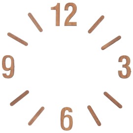 EXCEART Clock Numbers Set Wooden Arabic Numbers DIY Digital Clock Numbers Replacement Repair Watch Accessories