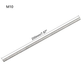 TOP-VIGOR 4Pcs M10 x 200mm Fully Threaded Rod, 304 Stainless Steel Right Hand Threads Rods, Fully Studding Rod Bar for Anchor Bolts, Clamps, Hangers and U-Bolts