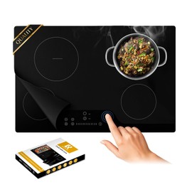 Extra Large Translucent Induction Cooktop Protector Cover Mat (Magnetic) 21.2x35.4 In, Stove Top Cover for Electric Stove, Silicone Stove Mat for Glass Top Stove,Range Covers for Electric Stove