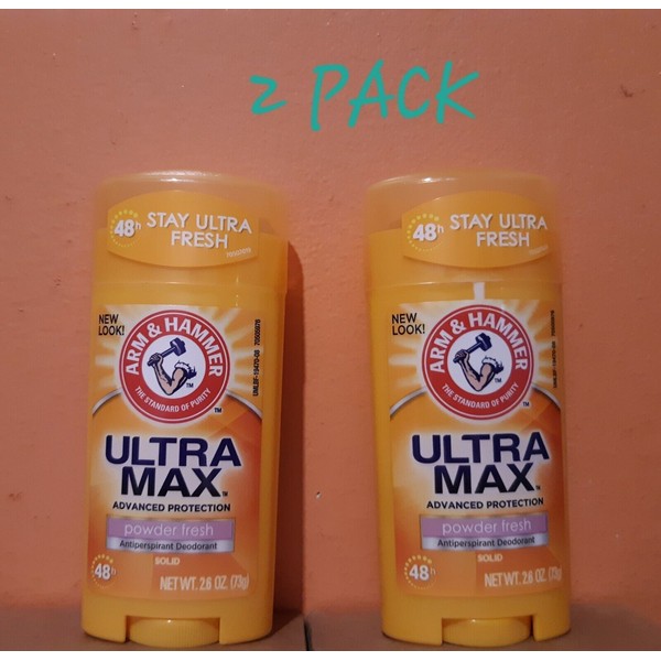 Arm & Hammer UltraMax Antiperspirant Deodorant Solido  Powder Fresh 2.6 Oz.