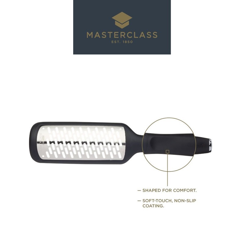 MasterClass West Blade Handheld Stainless Steel Cheese Grater with Handle,