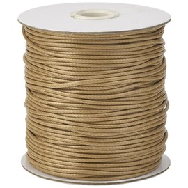 CABODYALS 175 Yards 1.5MM Waxed Cord Brown Round Polyester Wax Thread Smooth Bracelet Beading Craft String Twine Rope Bulk Roll for Jewelry Making Sewing Necklaces Macrame Crafts Knotting Accessories
