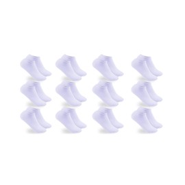 HOME SOLAZZIA 12 Pairs Ankle Socks for Men and Ankle Socks for Women High Quality Cotton Soft and Comfortable Short Summer Socks, White