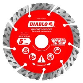 Diablo DMADST0500 5 in. Diamond Segmented Turbo Cut-Off Discs for Masonry