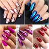 SUTOZMIWE 8 Jars Chrome Nail Powder Metallic Mirror Effect Pigment