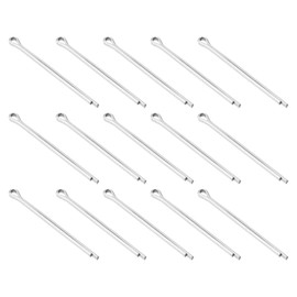 sourcing map 15Pcs 5mmx75mm 304 Stainless Steel Cotter Pin, Split Pin Fastener Clips Split Cotter for Household Appliances, Sports Equipment, Car Mechanics Repair (Silver)