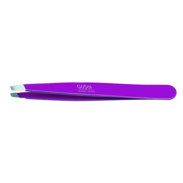 GOSOL Premium Twizer (Slant) Stainless Steel, 3.7 inches (95 mm), Pink Grip