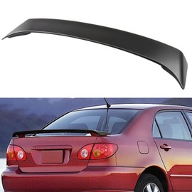 cciyu Rear Trunk Spoiler Wing w/LED Brake Fits for 2003-2013 for Toyota Corolla Rear Spoiler Wing,Matte Black
